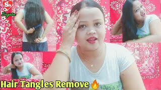 Hair Tangles Remove  Making Pony tail  Saisujata  ssvlogs 🔥 [upl. by Arquit]