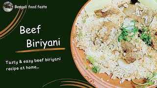 Beef Biriyani 😋 Tasty amp easy beef biriyani recipe at home 👍 [upl. by Ithaman368]