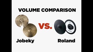 Jobeky ECymbals vs Roland cymbals Volume comparison [upl. by Eeliah]