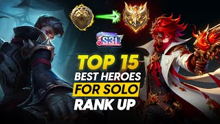 TOP 15 BEST HEROES TO SOLO RANK UP TO MYTHICAL IMMORTAL FASTER  SEASON 31  BEATS [upl. by Erund665]