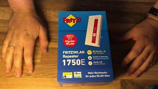 AVM FRITZWLAN Repeater 1750E DualWLAN AC  N unboxing und Anleitung [upl. by Eenaej]