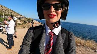 Distinguished Gentlemans Ride 2021 Athens Greece  Dominika Rides amp my Custom Ducati Scrambler [upl. by Thetisa]