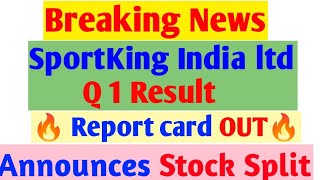 SportKing India quater 1 2025 result out 💥SportKing India share latest news trending stockmarket [upl. by Anera]