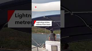 Boaties close call with lightning strike on Sydney Harbour [upl. by Oakman]