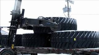 Loading massive tyres tires in Canada The biggest tires in the world [upl. by Worden]