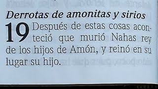 1 Crónicas 1920 Derrotas de amonitas y sirios 1 Tesalonicenses 1 Ejemplo de los tesalonicenses [upl. by Etnuahc]