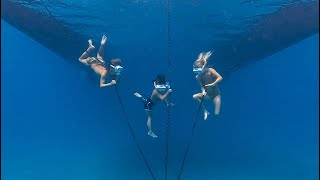 KIDS LEARN TO FREEDIVE 4 YR Old Touched the Bottom of the Deep Ocean Lessons Routine for 4yrs old [upl. by Leirza]