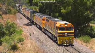 FREIGHT TRAINS DIVERT VIA THE ADELAIDE HILLS  Grain amp Rare SCT Freight [upl. by Woodruff]