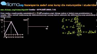 Zadania z fizyki  fpz109  Cewka  STYCZEŃ 2003  A1  Matura z fizyki [upl. by Arek]