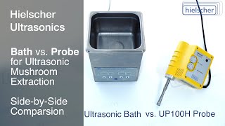 Mushroom Extraction  Bath vs Probe Sonicator  SidebySide Comparison [upl. by Nivre]