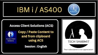 CopyPaste in access client ACS  access client solutions  ibm i access client solutions tutorial [upl. by Juta]