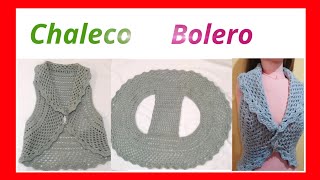 CHALECOBOLERO tejido a crochet o ganchillo paso a paso [upl. by Assadah]