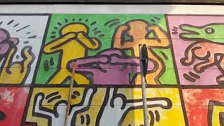 Hommage an Keith Haring  Wandbild  Schneverdingen [upl. by O'Malley]