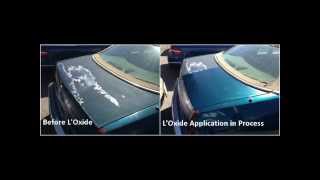 Photo montage  Before and After Treatment of Oxidized Car Paint with Oxide Reducing Emulsion [upl. by Jorgensen]