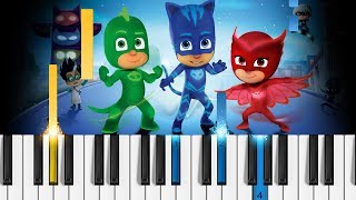 PJ MASKS Theme Song  Piano Tutorial  Piano Cover [upl. by Kauppi530]