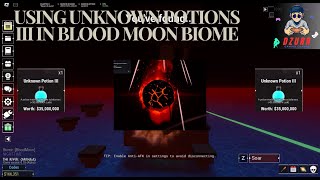 Using Unknown Potion III in Blood Moon Biome unknownrng roblox dzurr subscribeforluck rngaming [upl. by Ettesel]