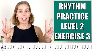 RHYTHM CLAPPING Practice Level 2 Exercise 3  BEAMED EIGHTH NOTES [upl. by Lerrej]