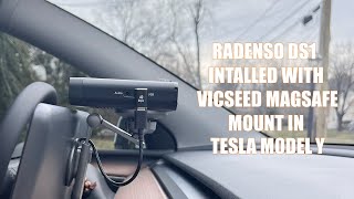 Radenso DS1 Radar Detector Installed in 2023 Tesla Model Y using Vicseed Magsafe Mount [upl. by Oileve]