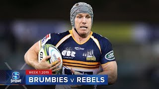 Brumbies v Rebels  Super Rugby 2019 Rd 1 Highlights [upl. by Cull]