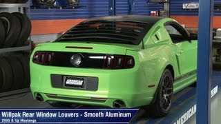 Mustang Willpak Rear Window Louvers  Smooth Aluminum 0513 All Review [upl. by Ahseena518]