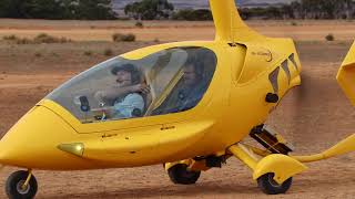 Another joy flight setting off in the ELA 10Eclipse gyroplane Rollos Airfield South Australia [upl. by Tserof]