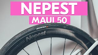 Ratchet Hubs And Ceramic Bearings Unboxing The Nepest Maui50 Deep Section Carbon Road Bike Wheels [upl. by Aihsekel]