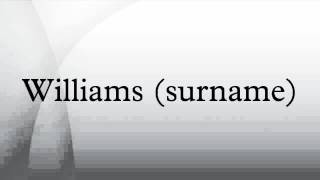 Williams surname [upl. by Orhtej]