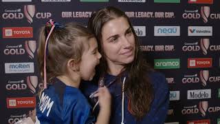 Alex Morgan talks after US Women’s National Team’s 30 victory over Colombia [upl. by Ninerb]