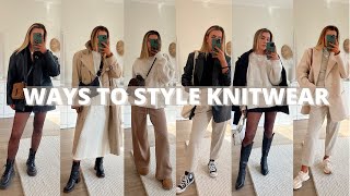 WAYS TO STYLE KNITWEAR FOR AUTUMNWINTER 6 outfits for the season ft MOTF [upl. by Zetroc488]