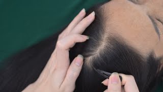 ASMR Real Person Hair Parting No Talking Scalp Scratching Massage For Relieve Stress Anxiety [upl. by Aivatra]