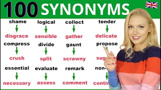 Learn 100 useful English synonyms to boost your English vocabulary [upl. by Christyna]