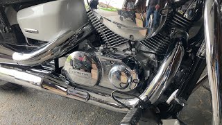 Honda Shadow Clutch Cable Replacement [upl. by Ahseetal]