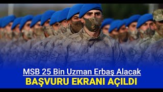 MSB TSK 25 bin uzman erbaş alımı başvurusu nasıl yapılır [upl. by Nilad961]