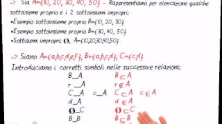 11 Esercitazione Tradizionale  Sottoinsiemi Appartenenza e Inclusione  Schooltoon [upl. by Jerrine]