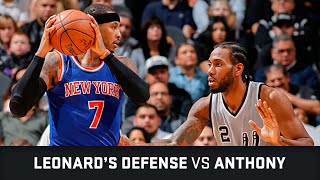 Kawhi Leonards Defense vs Carmelo Anthony 08012016 [upl. by Cordelia]