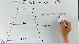 Resolviendo ejercicio sobre trapecio con base media [upl. by Frodine]