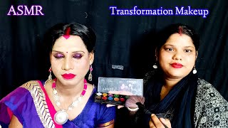 ASMRDoing My Elder Brother Bridal Face makeup  Transformation Makeup asmrsangi7044 💋💄🌹 [upl. by Sparke]