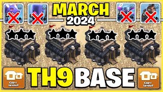 TOP 20 NEW BEST TH9 WAR BASE NEVER 3 STAR  LINK 2024  TH9 CWL BASE LINK 2024 CLASH OF CLANS [upl. by Verneuil]