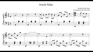 Astrid Valse Beautiful Swedish Waltz  Piano Solo [upl. by Hareemas]