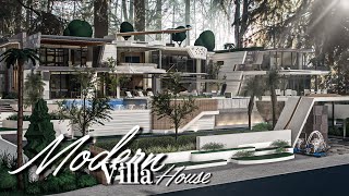 Bloxburg  EP13 Modern Mansion Villa welcometobloxburg Speed Build TOCA blox [upl. by Atinahs]