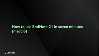 How to use EndNote 21 in seven minutes macOS [upl. by Audres]