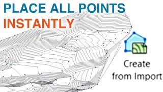 2D to 3D topography using import points file from AutoCad  Revit tutorial [upl. by Finnegan]