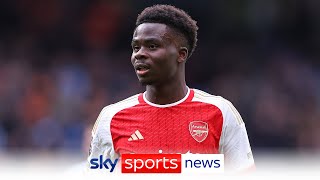 Bukayo Saka in Arsenal training ahead of match against Luton [upl. by Tteve]