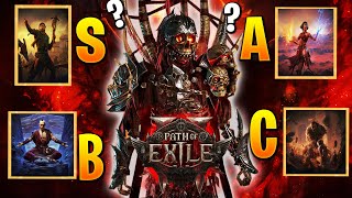 POE 2 TIER LIST TO RANK GOD TIER CLASSES  Path of Exile 2 Tier List Class [upl. by Doerrer]