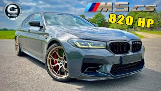 820HP BMW M5 CS GPower  REVIEW on AUTOBAHN NO SPEED LIMIT [upl. by Janean809]