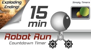 15 min racing robot countdown timer with exploding ending [upl. by Illona]