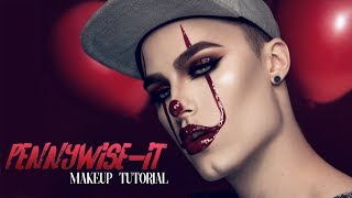 ITPennywise 2017 Halloween Makeup Tutorial  GLAMoween [upl. by Gio]