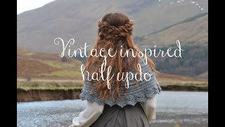 Vintage inspired half updo [upl. by Teillo889]