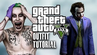 GTA 5 Online  Joker Outfit Tutorial Heath Ledger amp Jared Leto [upl. by Layor]