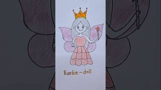 how to draw a fairy doll easy drawing simple art kidsvideo art [upl. by Axela19]